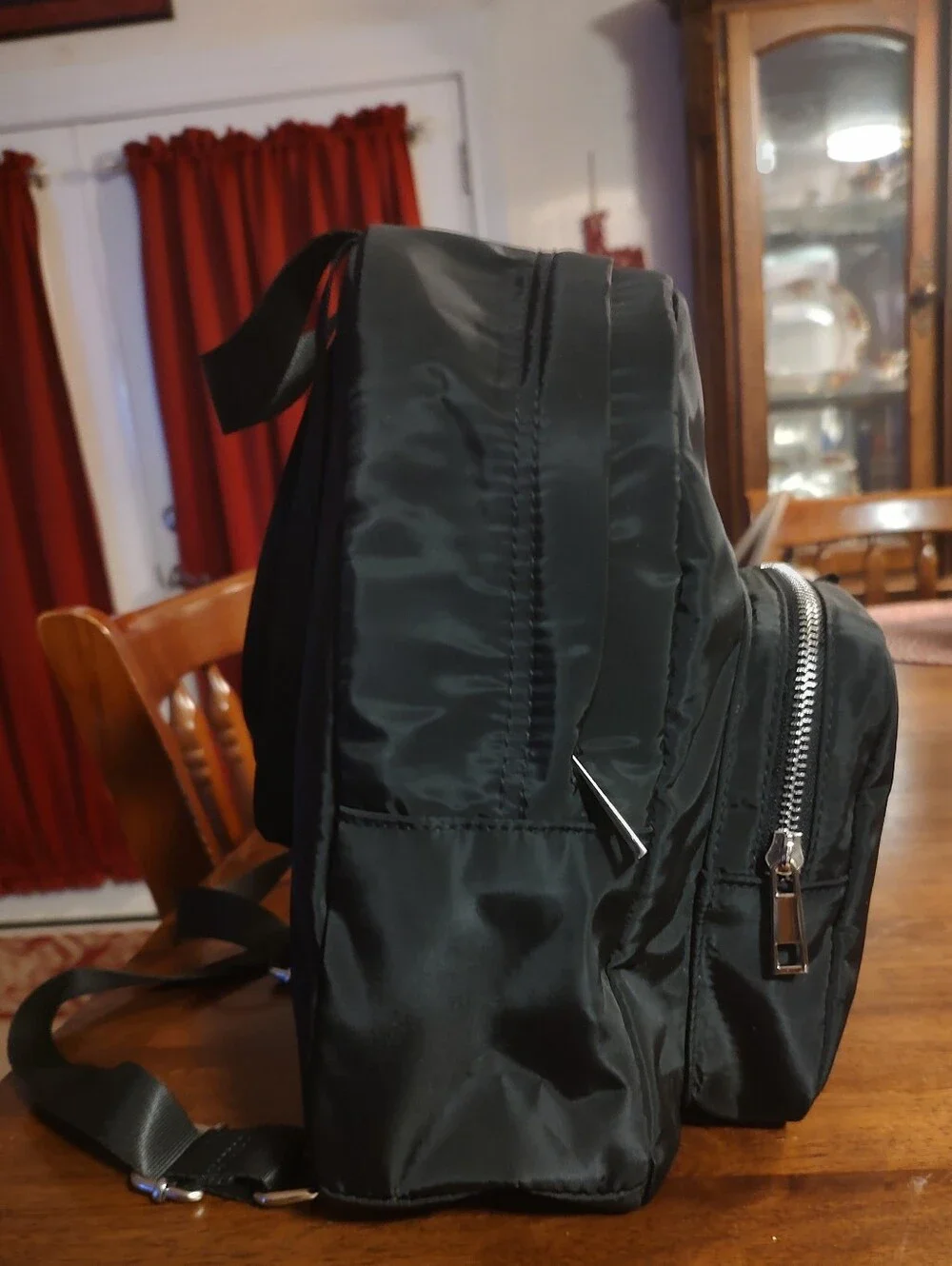 Classic Black Women’s Nylon Backpack - Sleek Everyday Carry